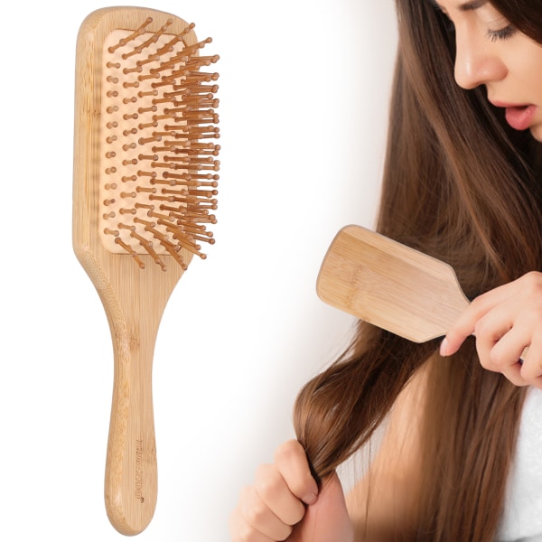 Bambu hårborste kam hårbotten massage hår skyddande hår borste massage kam