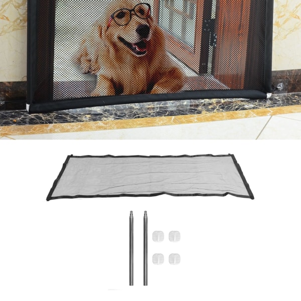 Portable Mesh Dog Gates Pet Gates Pet Magic Net til husets døråbninger Stor størrelse