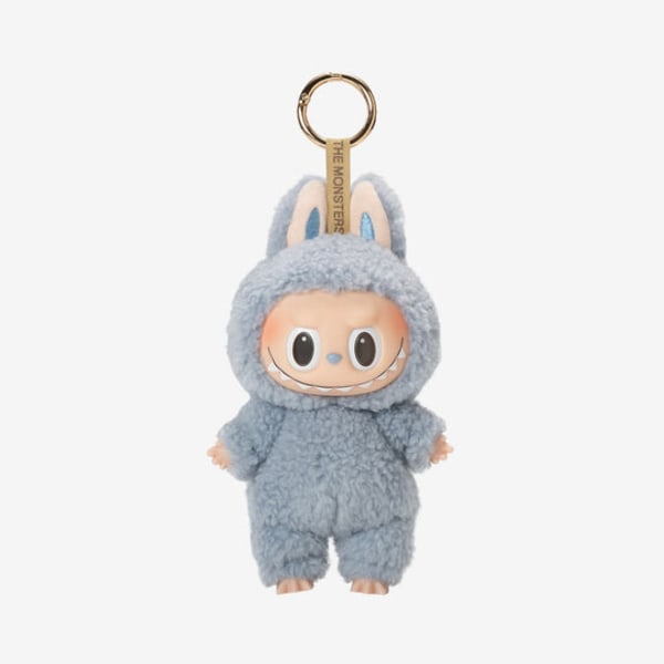 Pop Mart Labubu The Monsters – Spennende Macaron Plysj Nøkkelring Serie (1 Blind Box, 1.0) one Generation Toffee candy