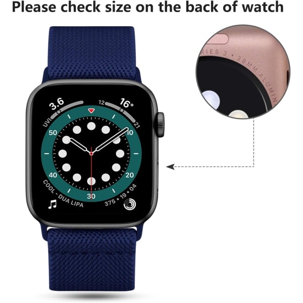 Paris_Loop-armbånd Kompatibelt med Apple Watch, Justerbart Stretch Nylon Flettet Sport Erstatningsarmbånd for iWatch SE Serie 9/8/7/6/5/4/3/2/1