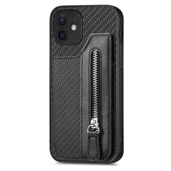 Flip Zipper Wallet Case for iPhone 11 Pro Max Svart
