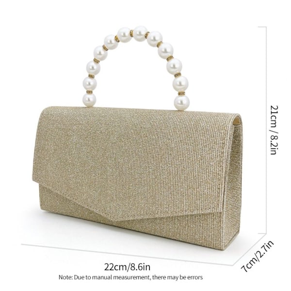 Pearl Clutch Håndtaske Banket Håndtaske GULD Gold