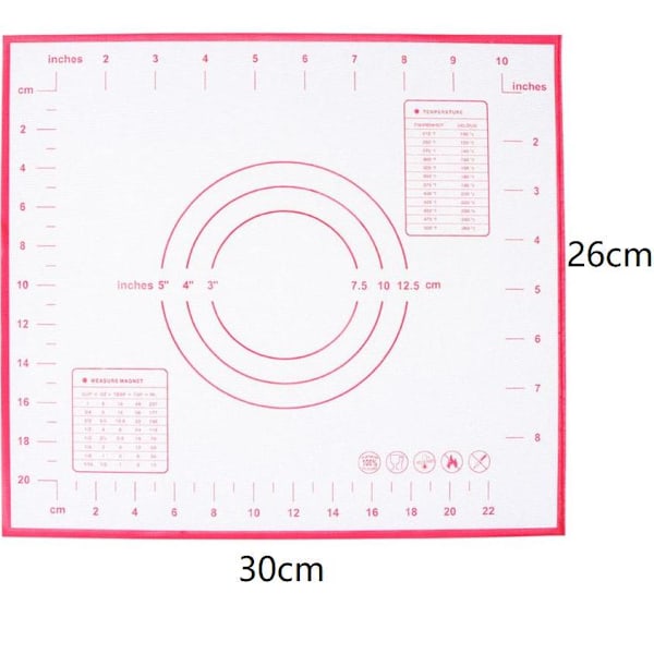 Silikonfiberdug Bageplade Kager Bageudstyr Liner Pad Mat Rulende Dej Mat Bagekonditori Værktøj Black 50x40cm