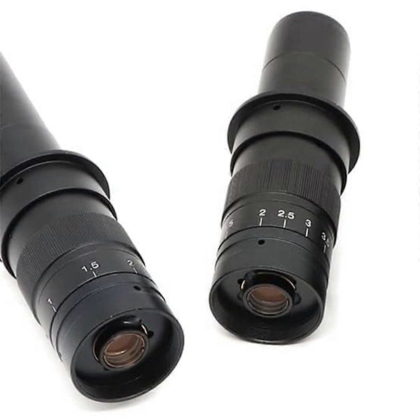 Lab Mikroskop Tillbehör Justerbar Förstoring C-Mount Objektiv för -Kompatibel VGA USB Mikroskop Kamera 180X.pa