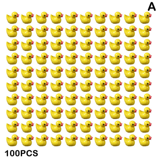 Miniatyyriankka-koriste 100/200 kpl Mini-kumiset ankat Miniatyyrihartsiankat Keltainen Pieni D 200 kpl keltainen 200 kpl 100 kpl keltainen 100 kpl 100pcs yellow 100pcs