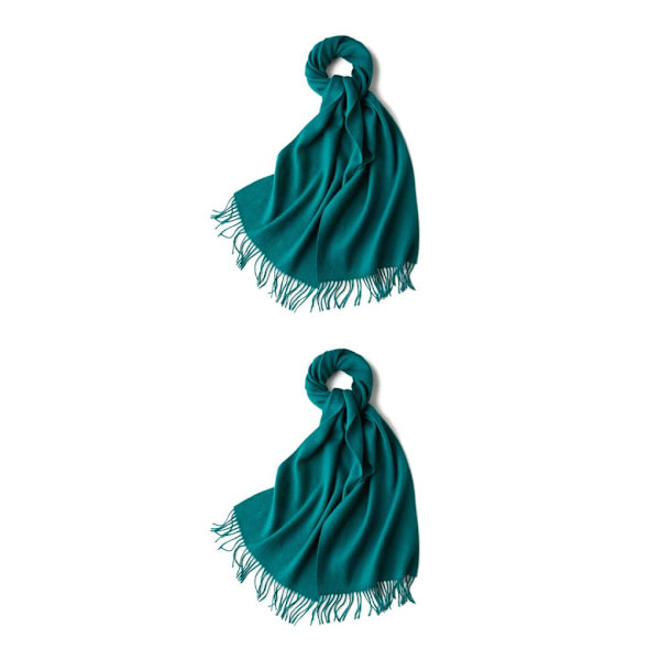 1/2/3 unisex-huivit fransuilla Lämmin ja mukava putkihuivi tummanvihreä dark green 2Set