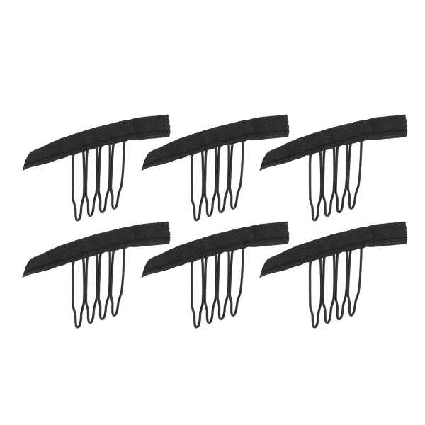 100 st perukkamklämmor cirkulär bågdesign 4 tänder perukkammar i rostfritt stål för hårförlängningar