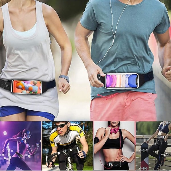 Paris Løbebælte til iPhone 13/12/11 Pro Max XS Max Galaxy S10+ S20 Plus S20 Ultra Note 20 Vandtæt Sports Fitness Taljetaske
