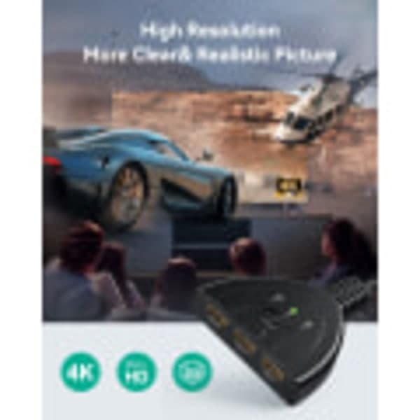Paris_HDMI-bryter GANA, HDMI-bryter, 3-i-1 HDMI-splitter