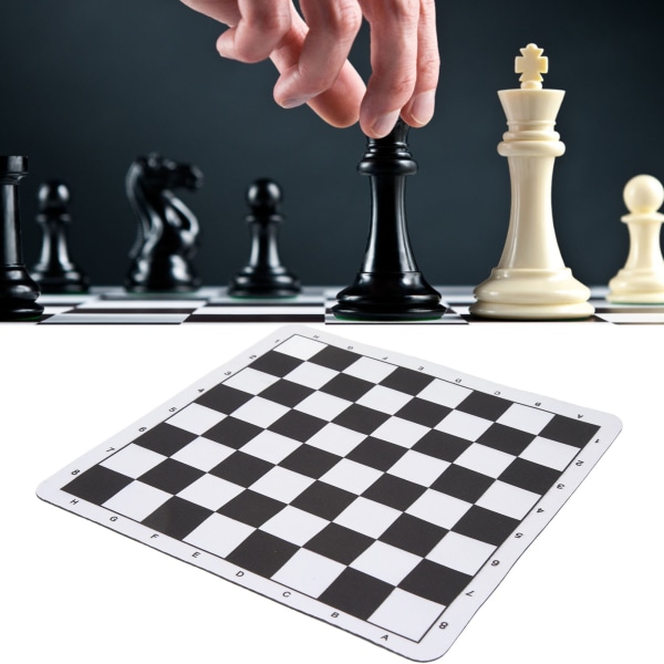 Schackbräde i PU läder 24x23,6 cm Rivbeständig Tvättbar bärbar internationell schackmusmatta