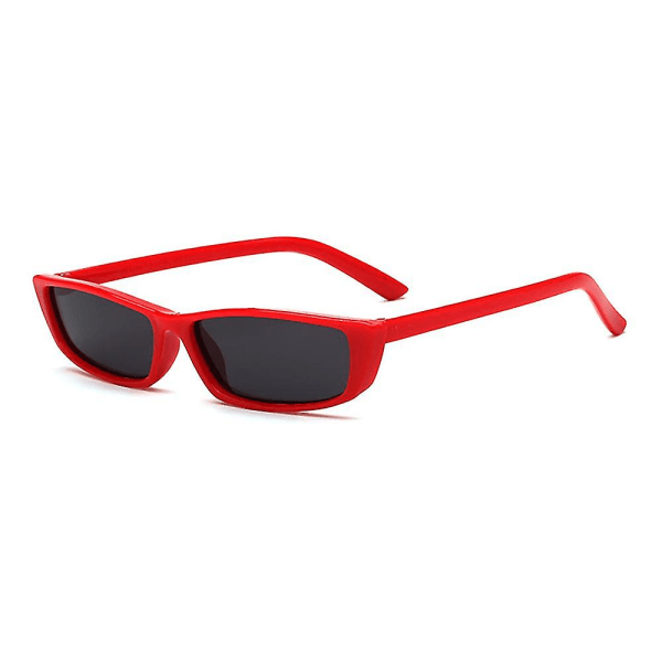 Rektangulära solglasögon för kvinnor Retro fyrkantiga solglasögon unisex C