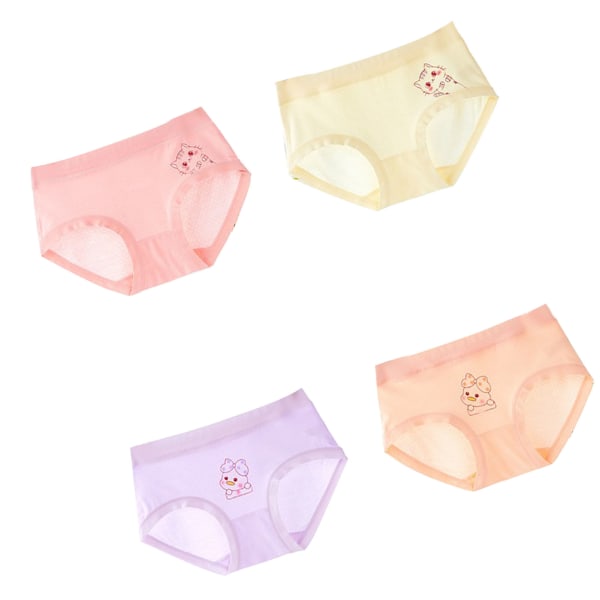 4 stk Little Girls Briefs Modal bomullsundertøy Pustende fuktighetsabsorpsjon med lufthull 3XL(anbefalt vekt 34,5 kg? 45 kg)