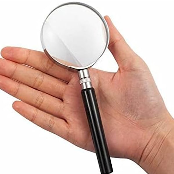 Insten 10X Håndholdt 10X Forstørrelsesglass Forstørrer med Håndtak for Vitenskap, Lesing Bok, Inspeksjon, Mynter, Insekter, Steiner, Kart, Kryssord