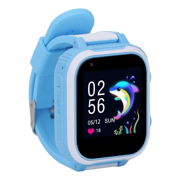 Barn Smart Watch Vattentät 4G Videosamtal Silikon Intelligent Game Watch for Daily Life US Blue