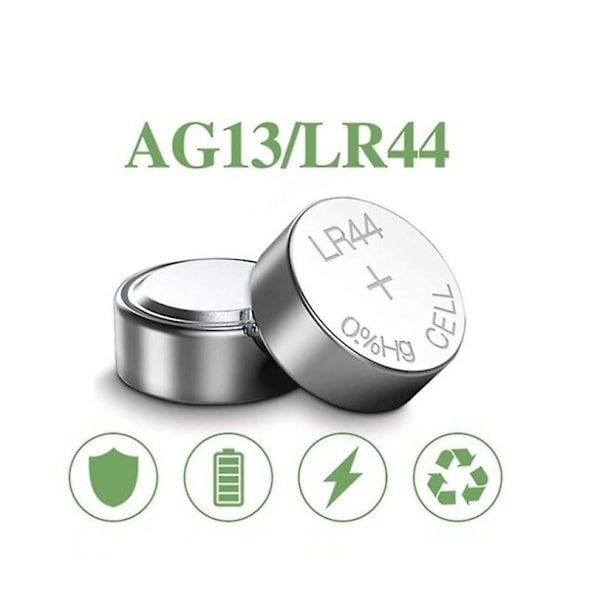 Paris_50 st LR44 AG13 Knappcellsbatterier L1154 357 SR44 1.5v Alkaliska Batterier Passar Kompatibel Klocka (AG13 LR44 50 st)