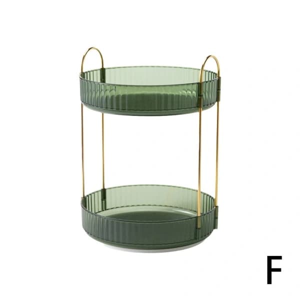 Roterende Makeup Organizer Stor kapacitet Kosmetisk Kommode Holder mørkegrøn2 32*23*21.5*5cm