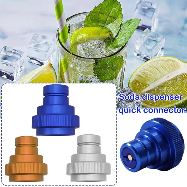CO2 Quick Connect Adapter for SodaStream Art,Terra,DUO till TR21-4 Blue TR21-4