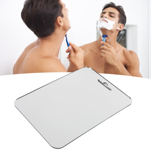 Suihkupeilin suorakulmion muotoinen huurtumista estävä kalvo seinään ripustettava kylpyhuoneen peili koukkuköydellä