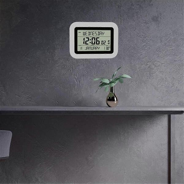Elektronisk LED-väckarklocka LCD Digital Väckarklocka Stor Skärm Datum Temperatur Luftfuktighet Display