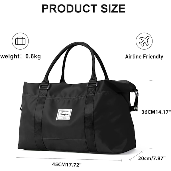 Kabinveske Under Sete, Reiseveske Kabinveske Under Sete Håndbagasje Holdall Veske for Kvinner Overnattingsvesker Weekendvesker Sykehusveske
