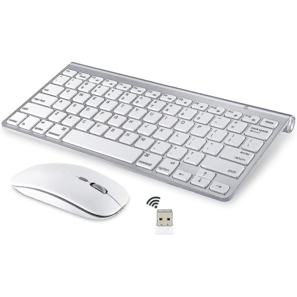 Langaton näppäimistö ja hiiri Apple iMacille, Windowsille tai Androidille (2.4g langaton) 0