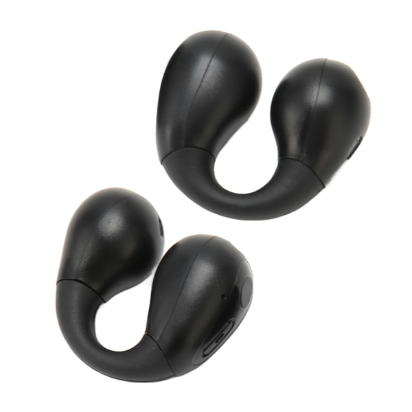 Open Ear Bluetooth-øretelefoner Knogleledning Stereo støjreducerende Touch Control Clip On Trådløse øretelefoner Sort