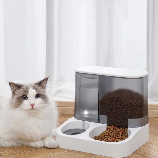Foder- og vandautomat til kat og hund 730 730