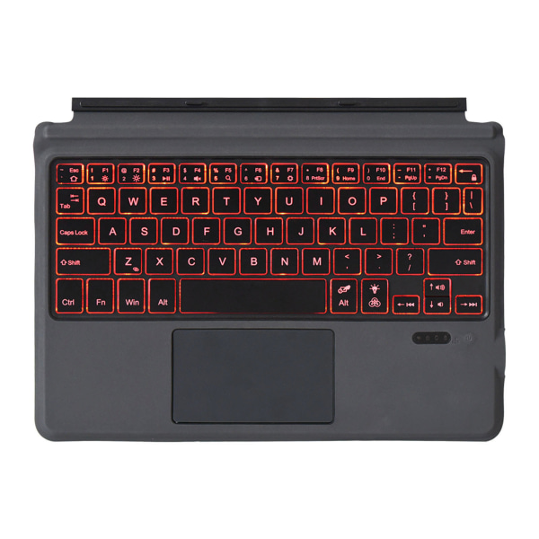 Trådløst tastatur Bluetooth 5.0 Ultra Slim 7 farger LED-bakgrunnsbelysning Oppladbart svart Bluetooth-tastatur for hjemmekontor