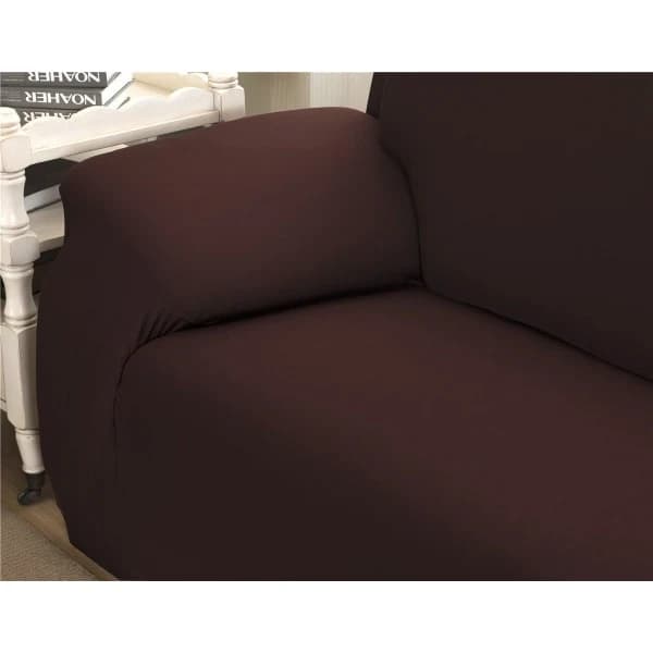 1 set armstöds sofföverdrag, enfärgat stretch sofföverdrag