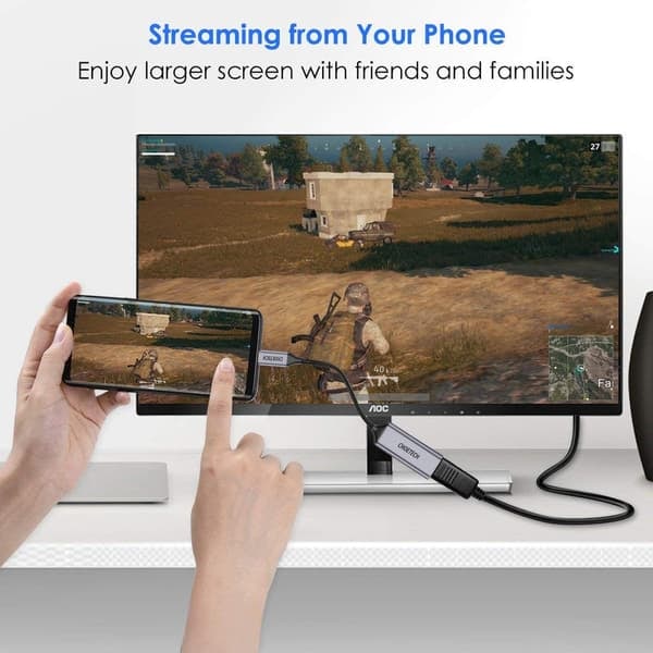 Choetech Hub, USB Type C til HDMI, 4K 60Hz, grå—pa