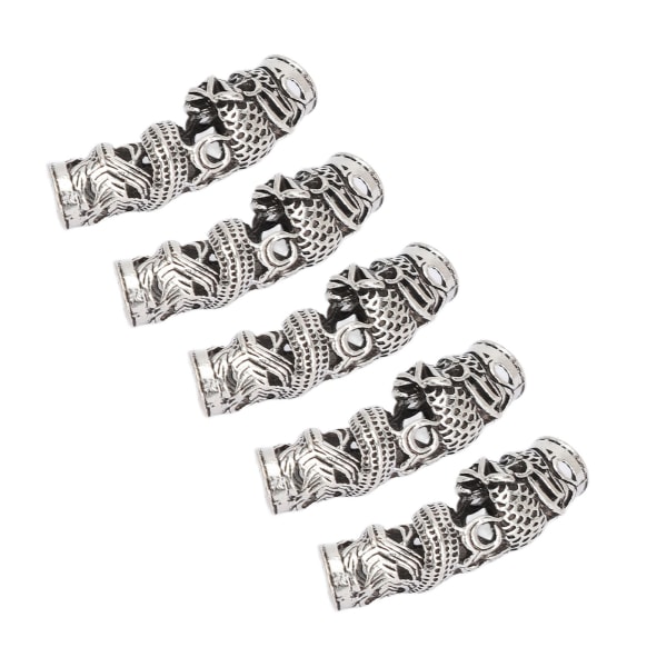 50 stk Skægperler Metal Multifunktionel Letvægts Stilfuld Dreadlocks Tube Beads til Hår Armbånd Halskæde
