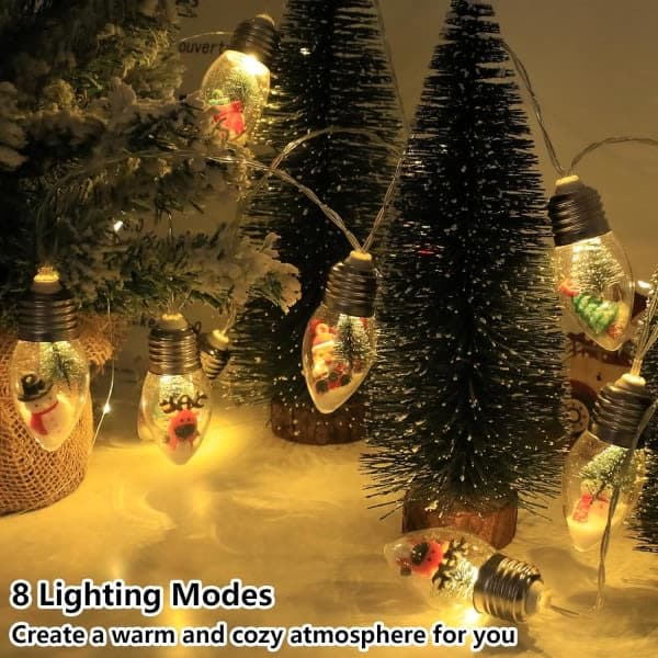 Julebelysning 2 m LED juletre Snøballlys 10 shatt（PA）