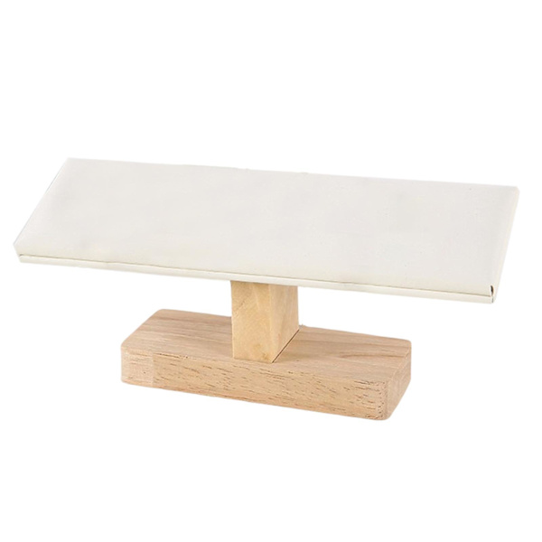 1/2 Bärbar Klockdisplayställ Smyckestorn för Sovrum Vit 20 x 6 x 8cm White 20 x 6 x 8cm 1Set