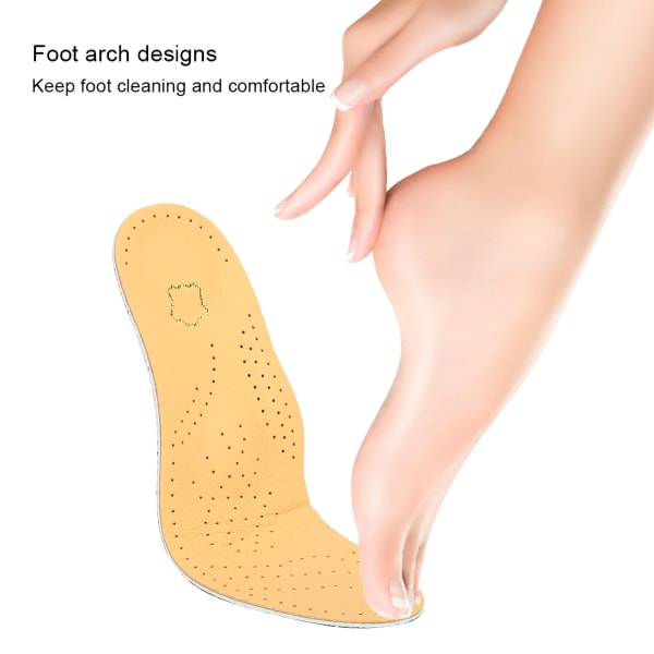 Ortopædisk fodbuestøtte indersål Anti-slip åndbar fodkorrektionsindlægssål (gul)(41-42)