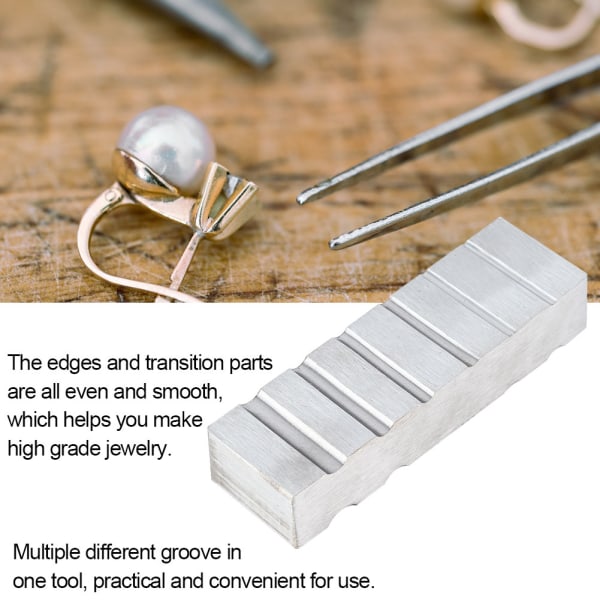Gjør-det-selv-ringarmbånd Bangle Channel Groove Metallform smykkefremstillingsverktøy (100m)