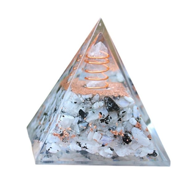 Krystal Søjle Pyramide Energi Orgone Sten 6CM 6cm 6cm