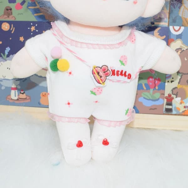 20 cm Dukke Klær Jumpsuits Hodeplagg Kostyme ROSA rosa