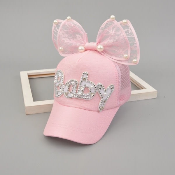 Baby Rhinestone Cap Diamond Baseball Hat PINK pink pink