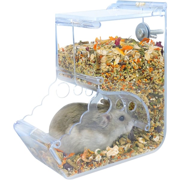 Hamstermatare, 400ml Transparent Akrylmatare, Akrylmatare