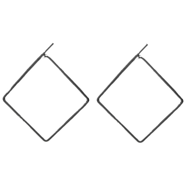 Enkel geometrisk form hänge örhängen Örhängen Kvinnor Dam Smycken Dekoration (svart)