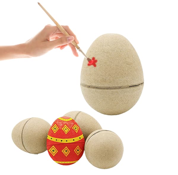 Biodegradable Pulp DIY Kids Pulp Eggs in Multiple Sizes, Suitable for Easter, Safe and Environmentally Friendly Craft Materials