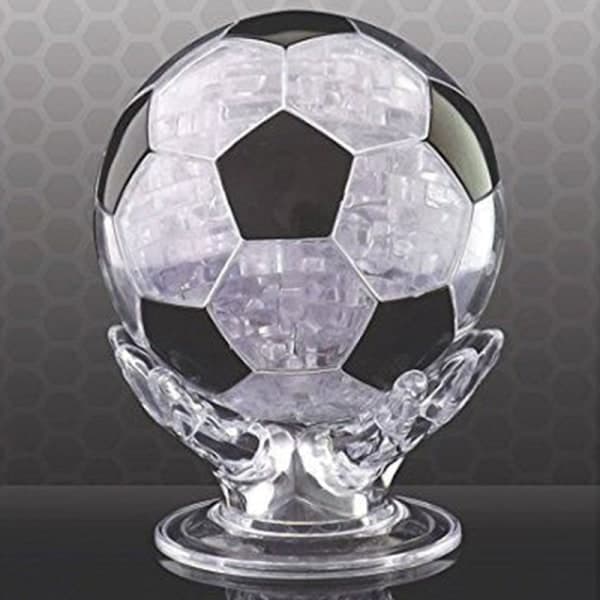 3D-krystallpuslespill for barn, lysende fotball for voksne B