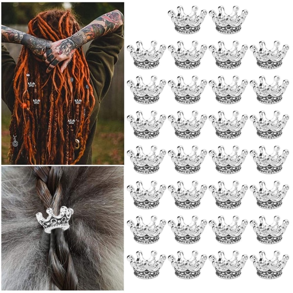 30 stk Fashionable skæg hårperler legeret hår fletning perler DIY smykker tilbehør