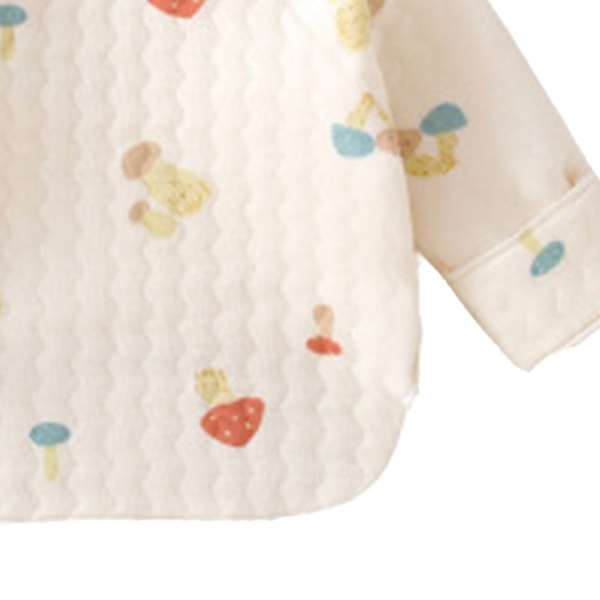 Baby långärmad topp i bomull Hem Söt varm färgglad print skjorta med knäppning på sidan 59 cm