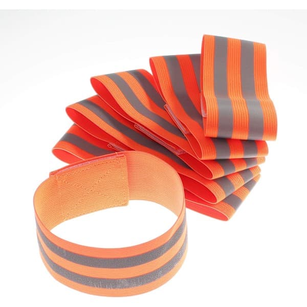 [6X Elastiska Reflexband för Handleder, Säkerhetsreflexband för Promenader