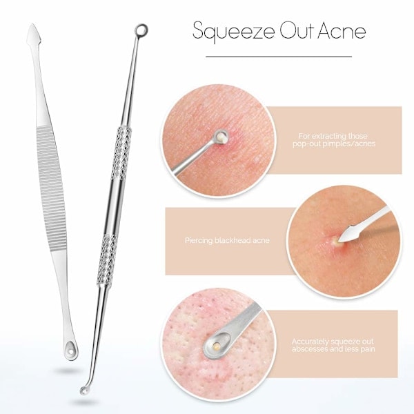 Paris Blackhead Remover Kit med 7 verktyg för ansiktsrengöring
