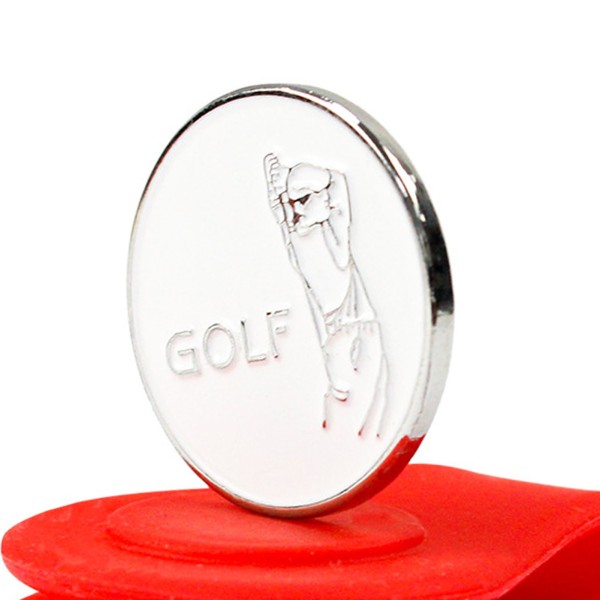 Magnetisk Golf Hat Clip Golf Cap Marker Silikone Stabil Fiksering Golf Træningshjælpemidler Tilbehør til Sport Udendørs Rød