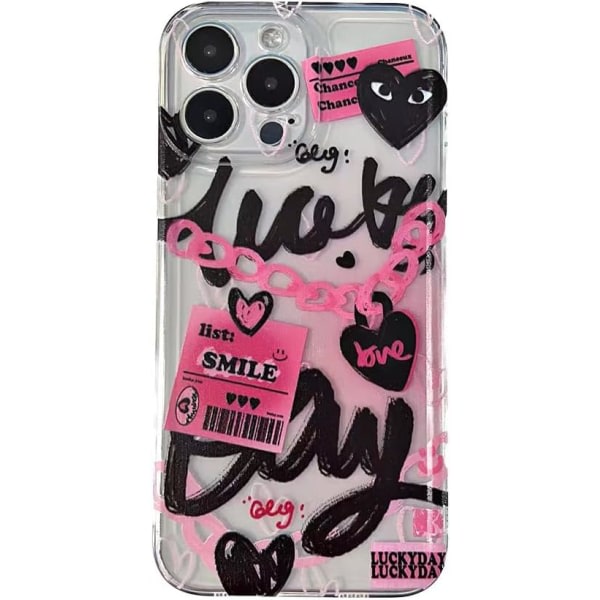 iPhone 14- case Söt Collage Heart Kawaii Funny Girly Y2K- print Estetisk design naiselle Flickor Pojkar Mjukt TPU- case