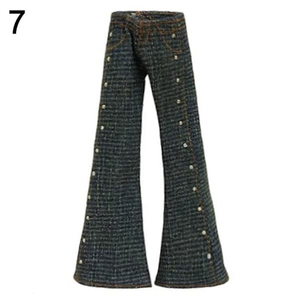 Blomstrede jeans læderbukser 7 7 7