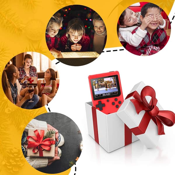 Small Handheld Game Console - 400 Classic FC Games - 20 mAh Rechargeable Battery